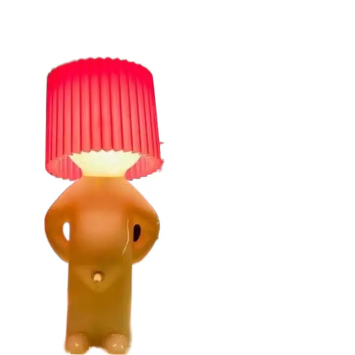 Lámpara creativa, lámpara de mesa Naughty Boy, luz de noche LED creativa, lámpara de lectura LED de hadas, lámpara de ambiente de novela lámpara de ambiente de decoración del hogar (rojo) - 1