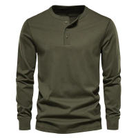 Camiseta de manga larga con cuello redondo de otoño para hombre, jersey holgado, camiseta informal de manga larga para hombre - details 31