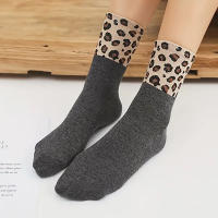 9 Pares De Calcetines De Otoño E Invierno Para Mujer Con Estampado De Leopardo Calcetines Medio Tubo Dulces Y Lindos Para Mujer - details 8