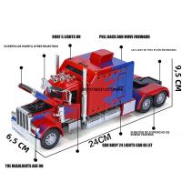 Modelo De Camión Peterbilt 389-Optimus Prime Prototipo 1:24 Con Sonido Y Luz Vehículo De Juguete De Aleación Para Niños - details 1