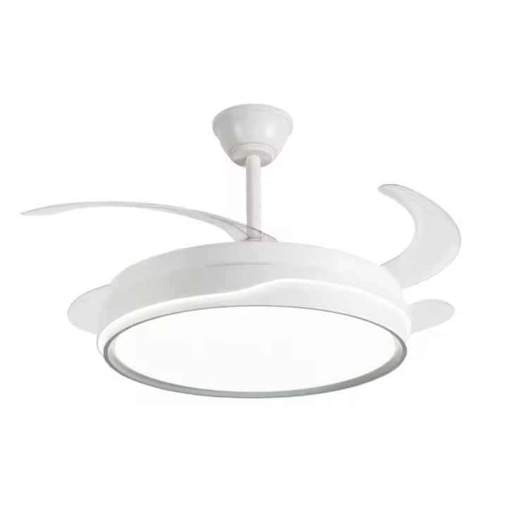 Ibelán - Ventilador de techo retráctil blanco Ondas DC - 1