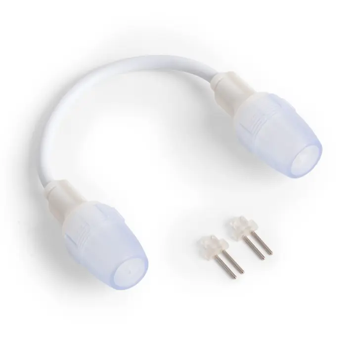 Ledkia Conector Doble con Cable para Tira LED 220V AC SMD2835 IP65 Ancho 12mm Monocolor 12 mm - 1