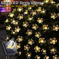 Cadena De Luces LED Solar Con 8 Modos 39 Pies 100 Luces Florales Impermeables Para Decoración De Navidad Y Halloween - details 7