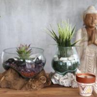 Gissed-Vaso de Vidrio Soplado sobre Madera Natural - Arte en Fusión, Decoración Rústica para el Hogar - details 8