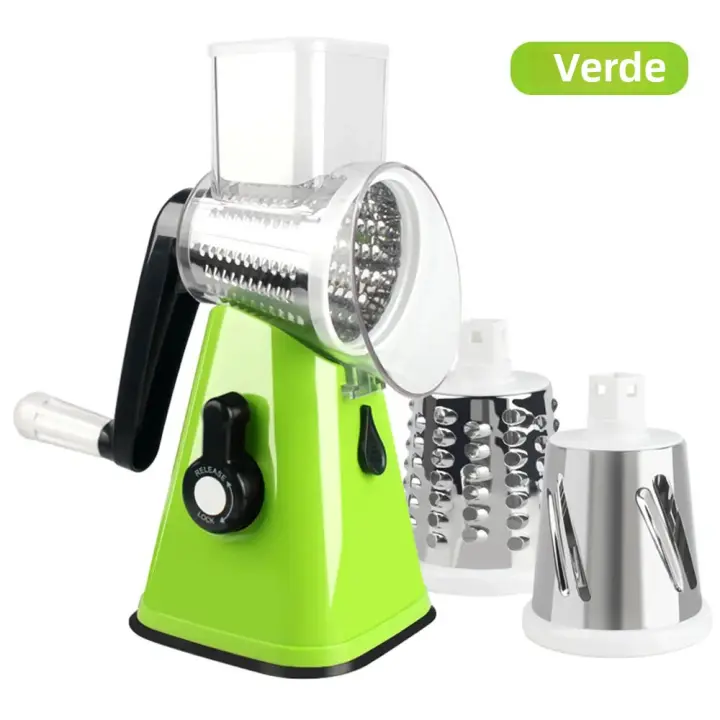Cortador De Verduras Manual Multifuncional Rueda Rotativa Para Patatas Queso Accesorios De Cocina Ecológico Acero Inoxidable - 1