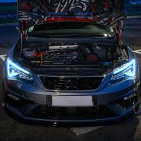 Placa De DRL Angel Eye Roja Y Amarilla Para Seat Leon ST FR Facelift Cupra Faros LED Luz Diurna Universal 12V 5F0941475A - details 3