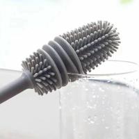 Cepillo De Silicona Para Botellas Y Tazas Con Mango Largo Rotativo Para Limpieza De Restos De Leche Y Té Cepillo De Bricioleta Para Lavado De Vajilla Y Utensilios De Cocina - details 0