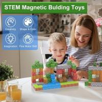 Bloques de construcción magnéticos: Construye Mi Mundo magnético: Portal Mágico, juegos sensoriales para Exteriores para niños y niñas a partir de 3 años, juego Creative para niños. - details 1