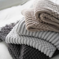 Manta Bohemia Blanca Texturizada Grande Tejida Vintage Lujo Para Cama Sofá Cubierta De Manta De Algodón Acrílico 100% - details 9