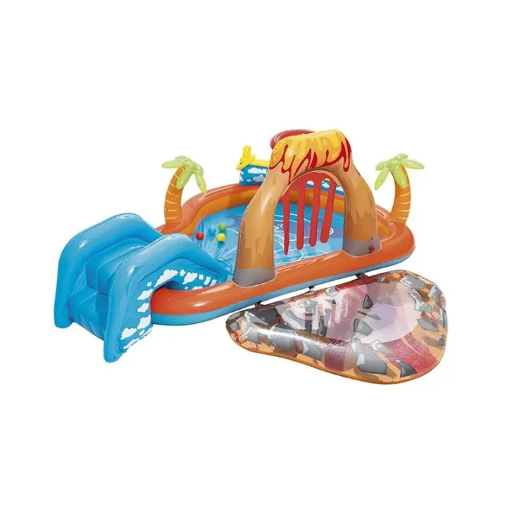 Bestway Piscina Hinchable Parque de Juegos Volcan 265x265x104 cm +2 Años Jardin 53069 - 1