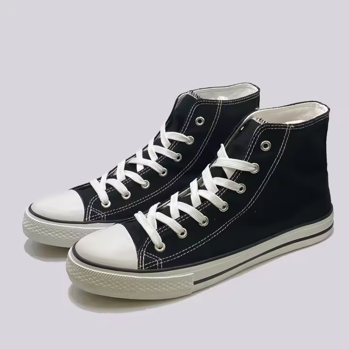 JZ Hermanos Zapatillas de lona alta con cordón para mujer - 1