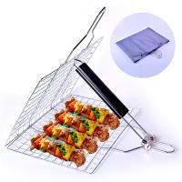 Cesta De Barbacoa Antiadherente En Acero Inoxidable Malla De Sopa Para Carne Y Verduras Herramienta De Barbecue Al Aire Libre - details 1