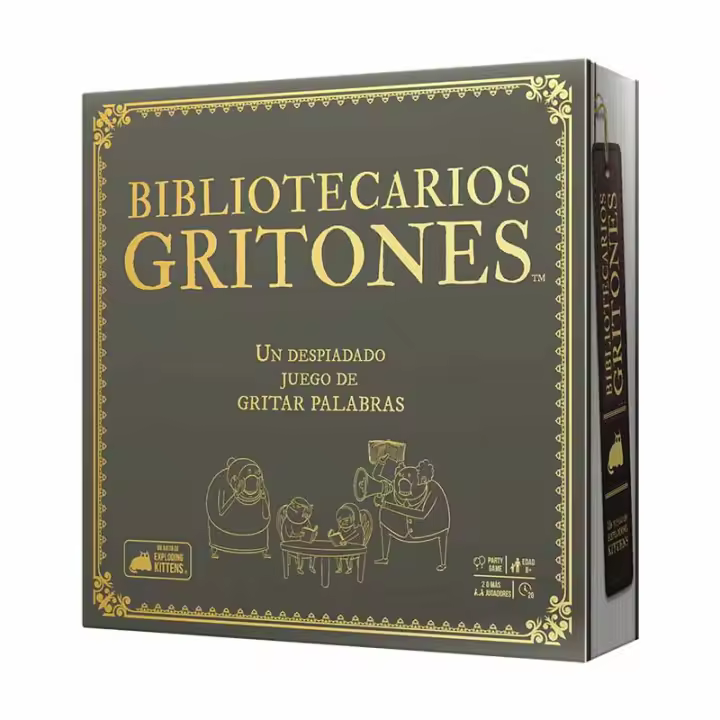 Bibliotecarios Gritones, un juego de Exploding Kittens, de Asmodee - 1