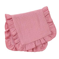 Alfombrilla De Encharcado Ruffle Para Bebé 100% Algodón Muselina Ruffle Pañuelos De Burp Para Recién Nacidos Unisex - details 0