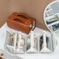 Bolso De Maquillaje Desmontable 4 En 1 Transparente Con Varios Compartment Plegable Para Viajes Y Exteriores Almacenamiento De Cosméticos - details 6