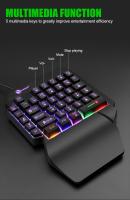 Teclado De Juego Mini De Un Solo Mano 35 Teclas USB Ultra Delgado Con Retroiluminación Para Laptop PC Y Smartphone Conexión Cableada - details 4