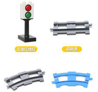 Juguetes DIY Para Niños Y Bebés Bloques De Construcción Grandes Con Vías De Tren Y Semáforos Rojos En Color Negro Accesorios Duplo Para Juego De Construcción - details 2