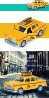 Modelo De Taxi Retro 1/32 En Aleación Juguete De Coche Miniatura Con Sonido Y Luz Regalo Para Niños Edad 4-6 Años Colección De Automóviles - details 2