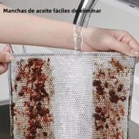 10pcs Paño De Limpieza Mágica Doble Cara Aumentada Con Alambre De Acero Para Cocina Limpieza De Ollas Y Platos Herramientas De Limpieza - details 2