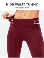 Leggings De Yoga Para Mujer Calor Invierno Elásticos Talla Completa Deporte Gimnasio Running Leggings De Poliéster Y Spandex - details 1