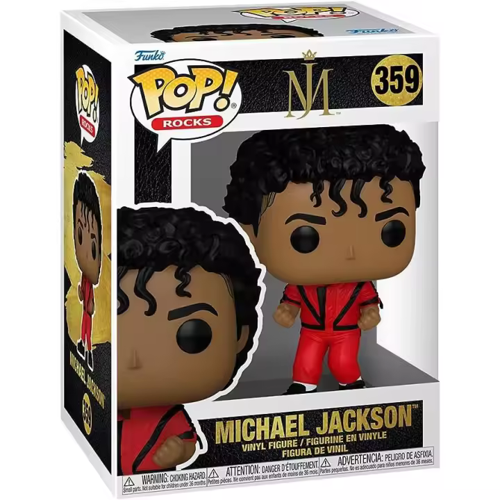 Funko Pop! Rocks: Michael Jackson - MJ - Thriller - Figura de Vinilo Coleccionable - Idea de Regalo- Mercancia Oficial - Juguetes para Niños y Adultos - Music Fans - Muñeco para Coleccionistas - MR POPYE - 1