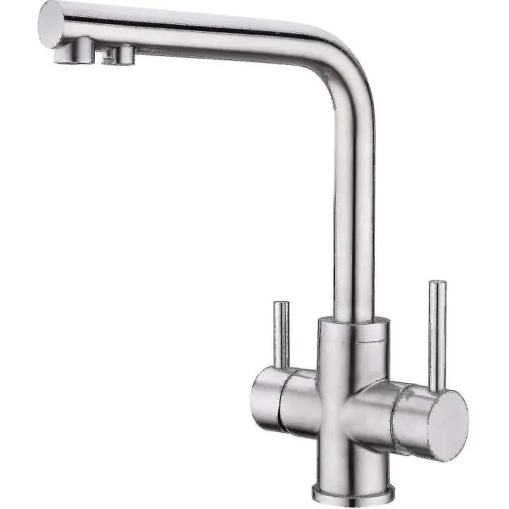 Grifo de cocina de 3 Vías, giratorio 360 Grifo de Cocina, de Agua Filter 3 en 1, Grifo de fregadero de Maple inoxidable, Grifo de agua potable with 2 Lev SSITO - 1