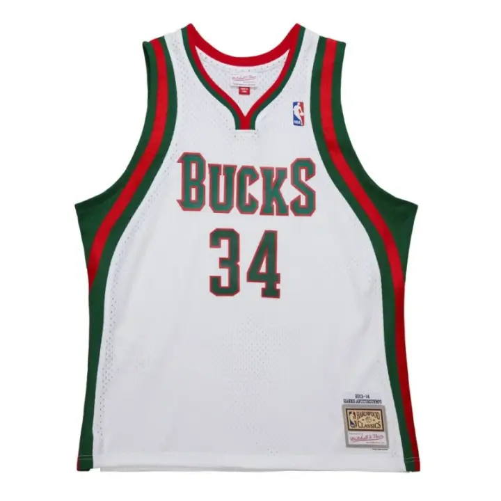 Camiseta Giannis Antetokounmpo NBA Milwaukee Bucks Swingman 2013 Blanca - 1