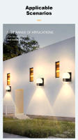 Lámpara De Pared LED Impermeable IP66 Para Exteriores 8W Luz De Interior Para Dormitorio Balcón Jardín Estilo Moderno - details 3