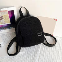 Mochila Mini Para Mujer De Cordón Sólido Y Estilo Casual Gran Capacidad Duradera Para Viajes Y Escuela Con Cierre De Cremallera - details 12