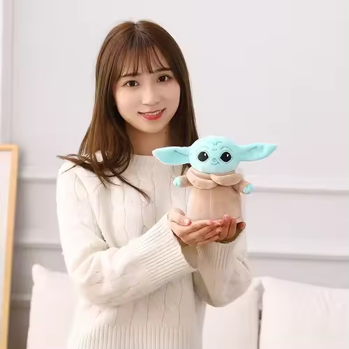 10pcs Figuras De Peluche Star Wars Yoda Y Grogu Mandalorian Muñeco De Algodón PP Regalos Para Niños Decoración De Modelos De Dibujos Animados - 1