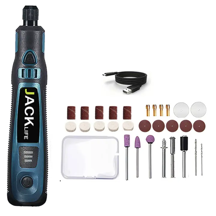 Kit De Herramienta Rotativa Sin Cable USB Para Grabado En Madera Joyería Metal Vidrio Herramienta De Engrado Mini Taladro Sin Cable Para DIY - 1