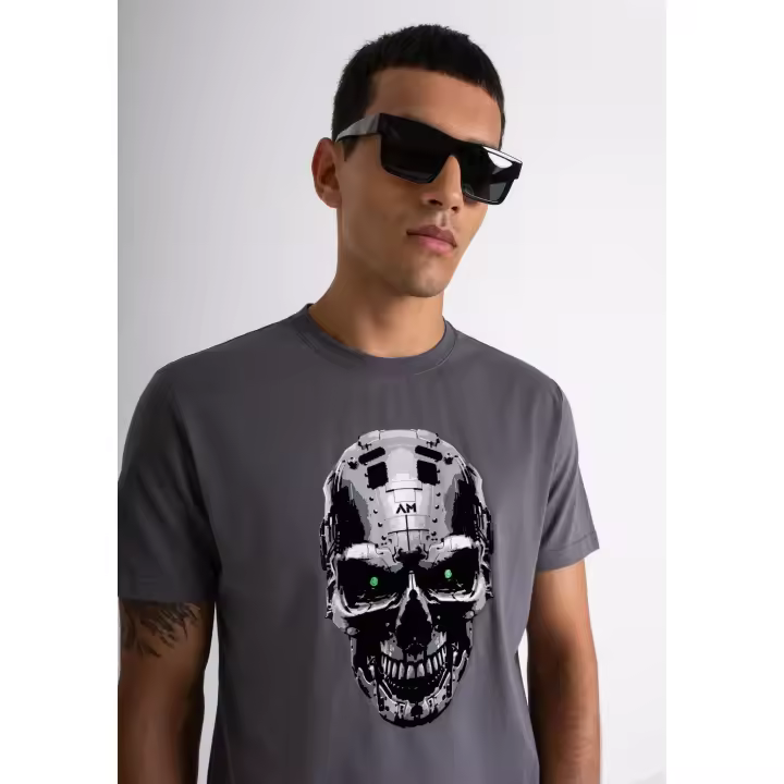 CAMISETA ANTONY MORATO SLIM FIT TERMINATOR GRIS - 1