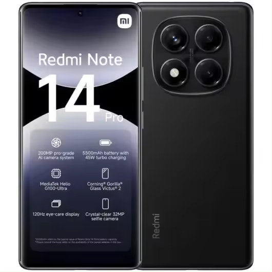 Xiaomi Redmi Note 14 Pro 4G, 256 GB, 8 GB RAM, 6.67" AMOLED FHD+, 200MPx, 5.500 mAh, NFC, Telefono Dual-SIM libre, Version Global - 1