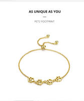 Pulsera De Cadena Y Enlace Con Huella De Perro En Plata De Ley 925 Para Mujer Joyería Moda Lindo Regalo Suertudo WOSTU CQB096 - details 7