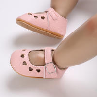 Zapatos Para Bebé Recién Nacidos Niñas Clásicos Corazón De Goma Antideslizante PU Vestido Primera Caminadora Zapatos De Cuna - details 69