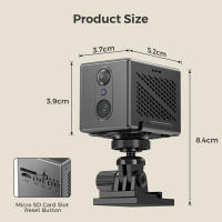 Cámara De Seguridad Wifi Mini Con Tarjeta TF Ultra HD Vigilancia Cámara De Video IP Con Batería De 2800 mAh Intercomunicador De Voz Low Power CCTV Para Interior - details 9