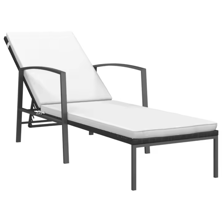 Conjunto de jardín VidaXL 2 tumbonas+1 mesita ratán - 1