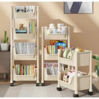 Estante De Libros Portátil Creativo Para Cocina Y Mueble Desplazable Con Ruedas Estante De Almacenamiento Para Cocina Estilo Minimalista Moderno - details 8