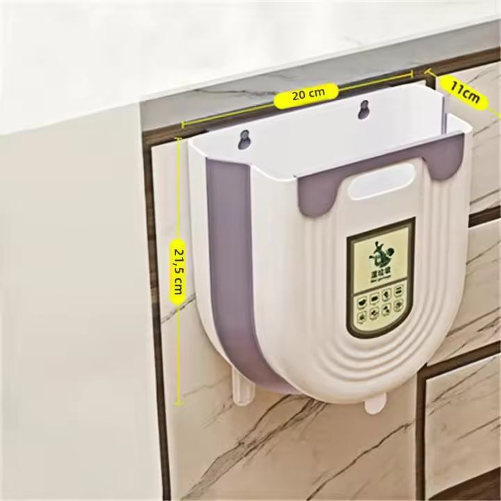 Bandeja De Papel Plástico De Alta Calidad Para El Hogar Colgante Multifuncional Resistente Al Agua Plegable Para Cocina Y Baño Tamaño 6L Colores: Morado Azul Gris - 1