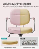 Silla Ergonómica de Escritorio con Reposabrazos Individuales - Silla Giratoria de Oficina con Inclinación y Altura Ajustable, Ideal para Dormitorio u Oficina - details 39