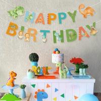 Guirnalda De Feliz Cumpleaños Con Dinosaurios Decoración De Fiesta Infantil Con Globos Roar Dino Y Animales Del Árbol De Safari Tamaño 1er Cumpleaños - details 5