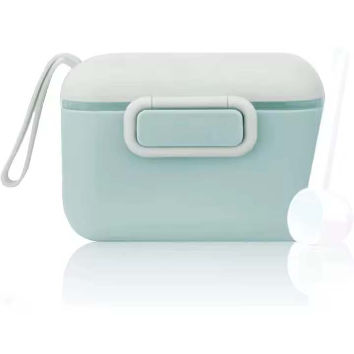 Dosificador Leche En Polvo, 400ML Un toque Dispensador Leche En Polvo Bebe, Dosificador Leche En Polvo Bebe, con cubierta de anillo de silicona sellada(verde) - 1