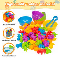 Juguetes De Aprendizaje Para Bebés Cuenta Y Organiza Animales Montessori STEM Regalo Para Niños Actividades De Matemáticas Y Coloración En Preescolar - details 5