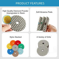 Pulidora De Diamante Seca De 4 Pulgadas Tipo F Flexible Para Pulido Y Grano De Piedra De Granito Y Mármol Herramientas De Pulido Y Mezcla - details 4