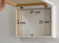 Cuadroexpres - Tapa de Contador Pintada a Mano 37x22x4 cm (41x26x6 medida exterior) Minimalista, Ondas en gris y blanco, Con tornillos para colocar en la pared. Moderna, 100% Original, Muy Decorativa. Fabricada en España - details 2