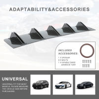 Difusor De Parachoques Trasero Universal Para Coche Estilo Cuchilla De Tiburón ABS Curvo Para Audi A6 A4 A5 Accesorios De Coche - details 4