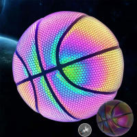 Baloncesto Luminoso PU Reflectivo Durable Para Juegos Nocturnos Interior Y Exterior Regalo Ideal Baloncesto Colorido De 650g - details 3
