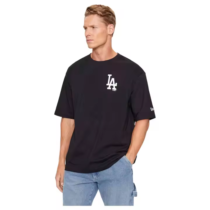 Camiseta de Manga Corta New Era Los Angeles Dodgers para hombre en color negro - 1