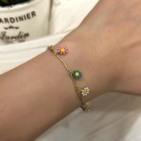 Pulsera De Daisy Floral Dulce Moda Minimalista Aestética Encanto Flor Para Mujer Joyería De Boda Fiesta Regalo - details 7