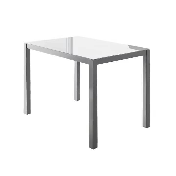 Momma Home MOMMA HOME Mesa Fija Melbourne Blanca Cristal Templado 110x75x75cm - 1